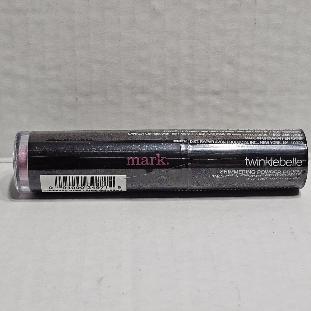Avon mark. Twinklebelle Shimmering Powder Brush Twinkling Rose 2008 Retired NEW